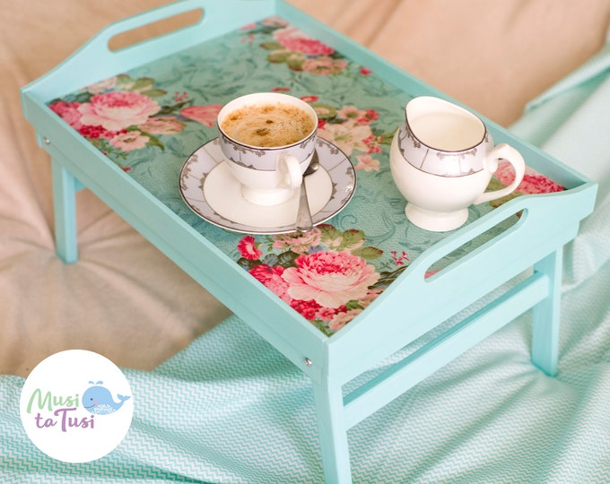 Breakfast in Bed Tray With Legs, Bed Tray, Laptop Tray, Wooden Serving
