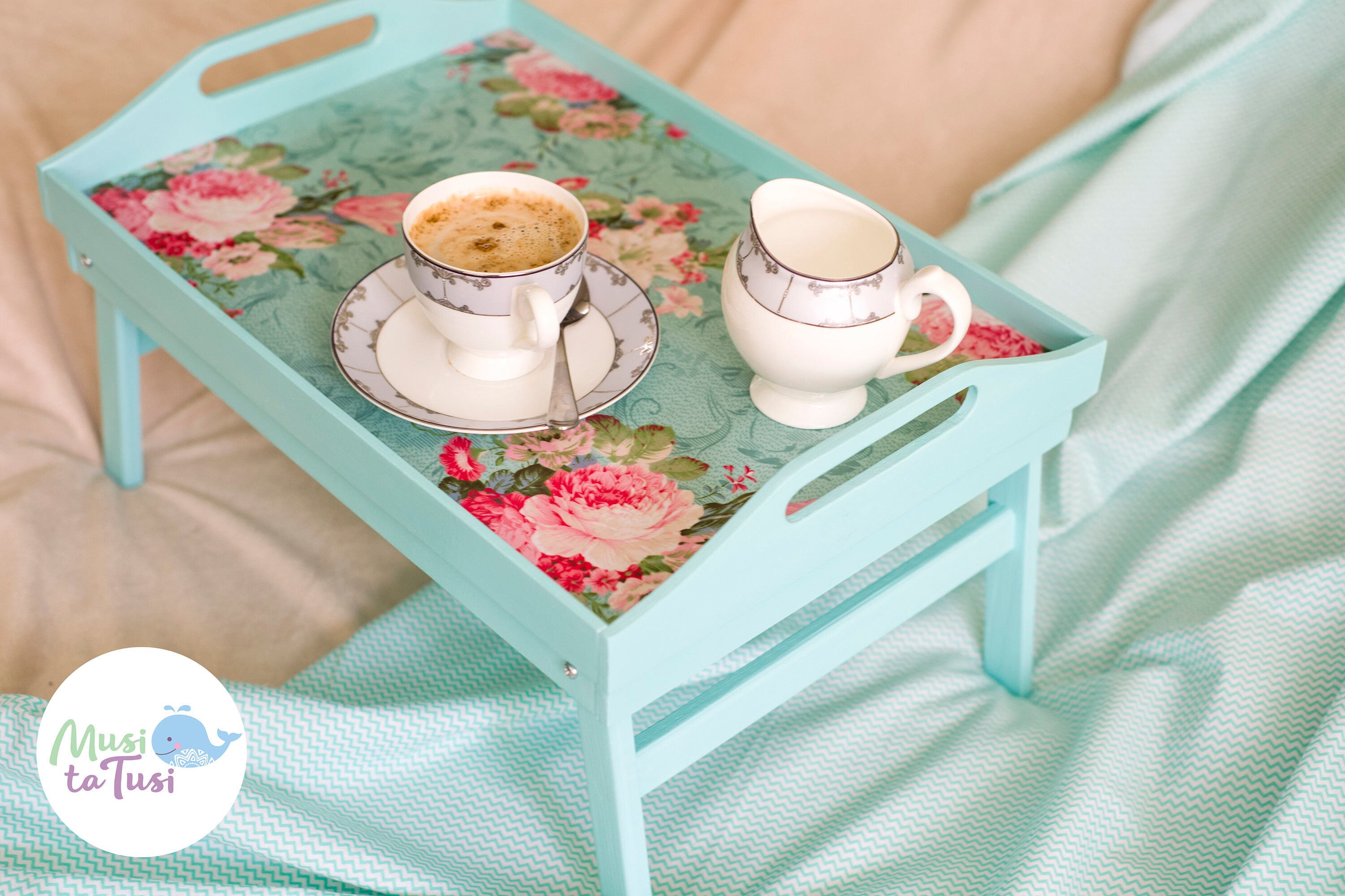 Breakfast in bed tray with legs Bed tray Laptop tray Wooden Etsy