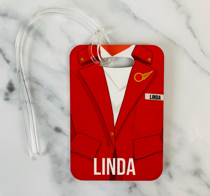 Virgin Atlantic Style personalised uniform Luggage tags. Etsy