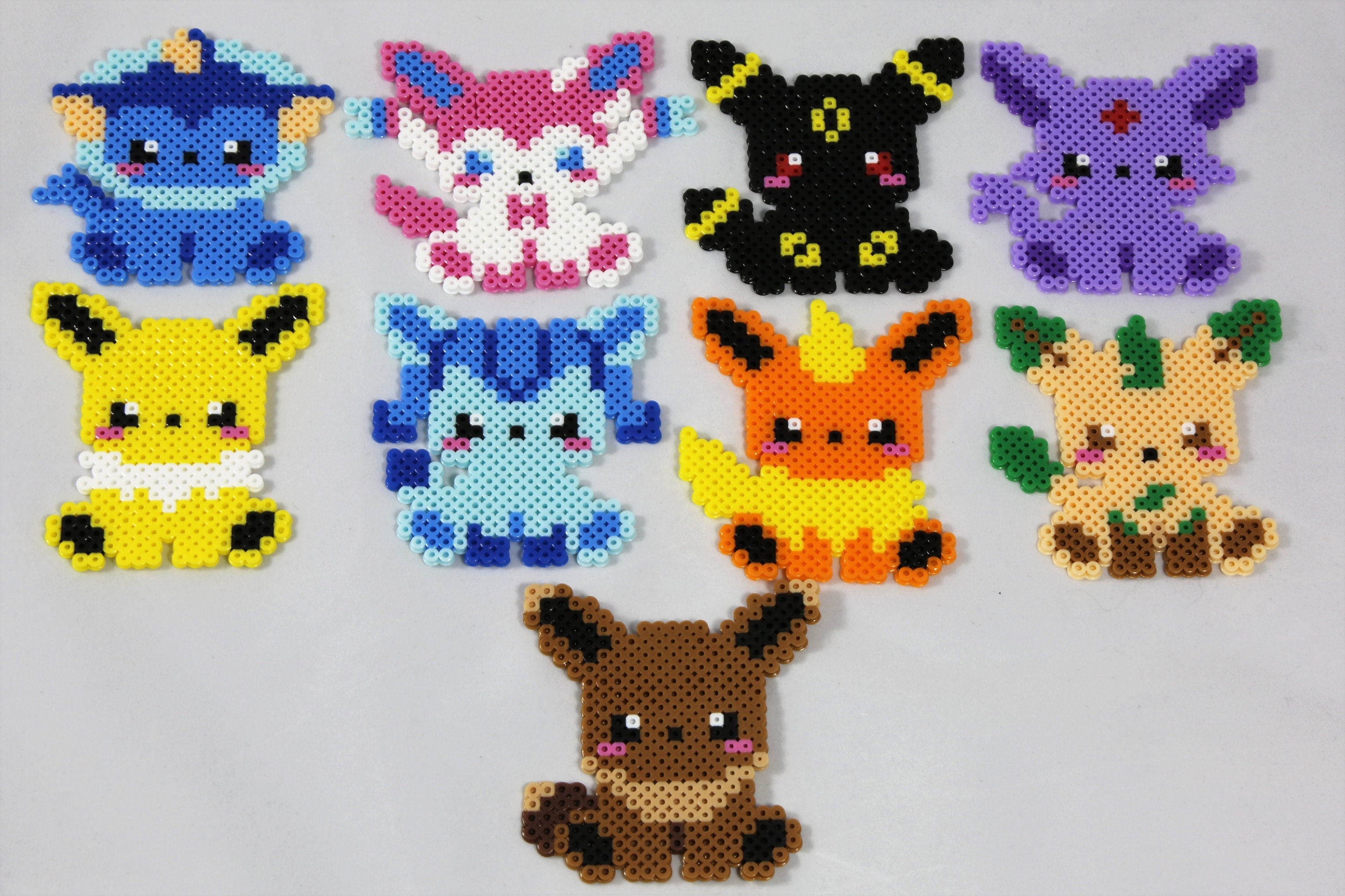 Eeveelution Pokemon Perler Bead Sprites Etsy