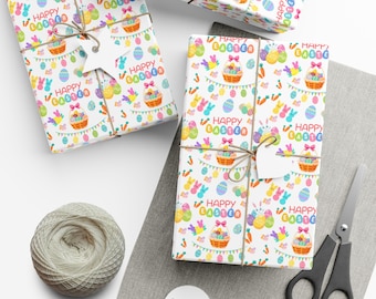 Cute Easter Wrapping Paper, Easter Bunny Gift Wrap for Kids Easter Baskets, Spring Wrapping Paper, Easter Crafts, Easter Decor