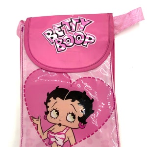 Gorgeous collectible and vintage Betty Boop pink plastic purse.