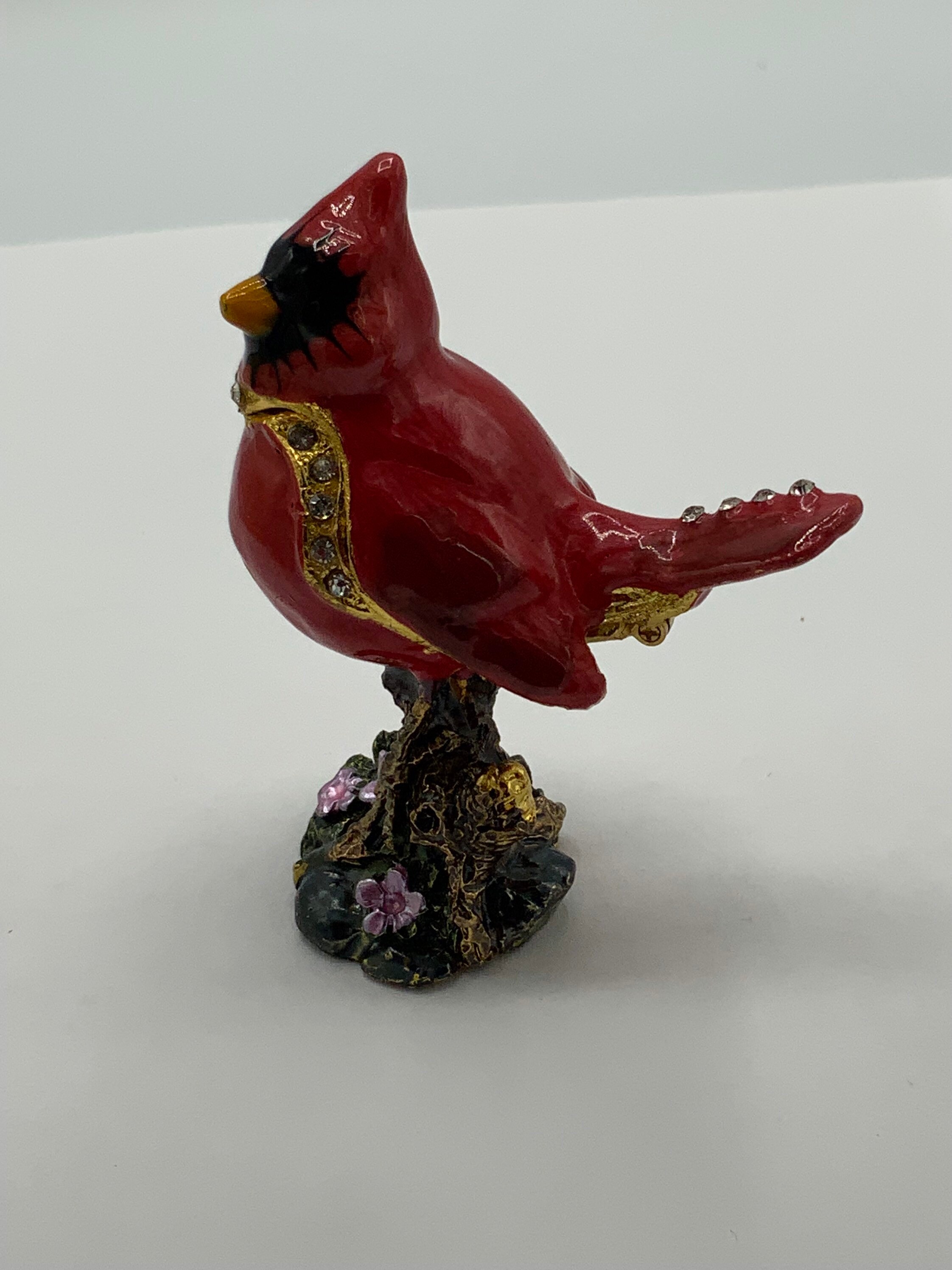 Gorgeous Collectible and Vintage Enamel Red Bird Red, Cardinal, Jewelry ...