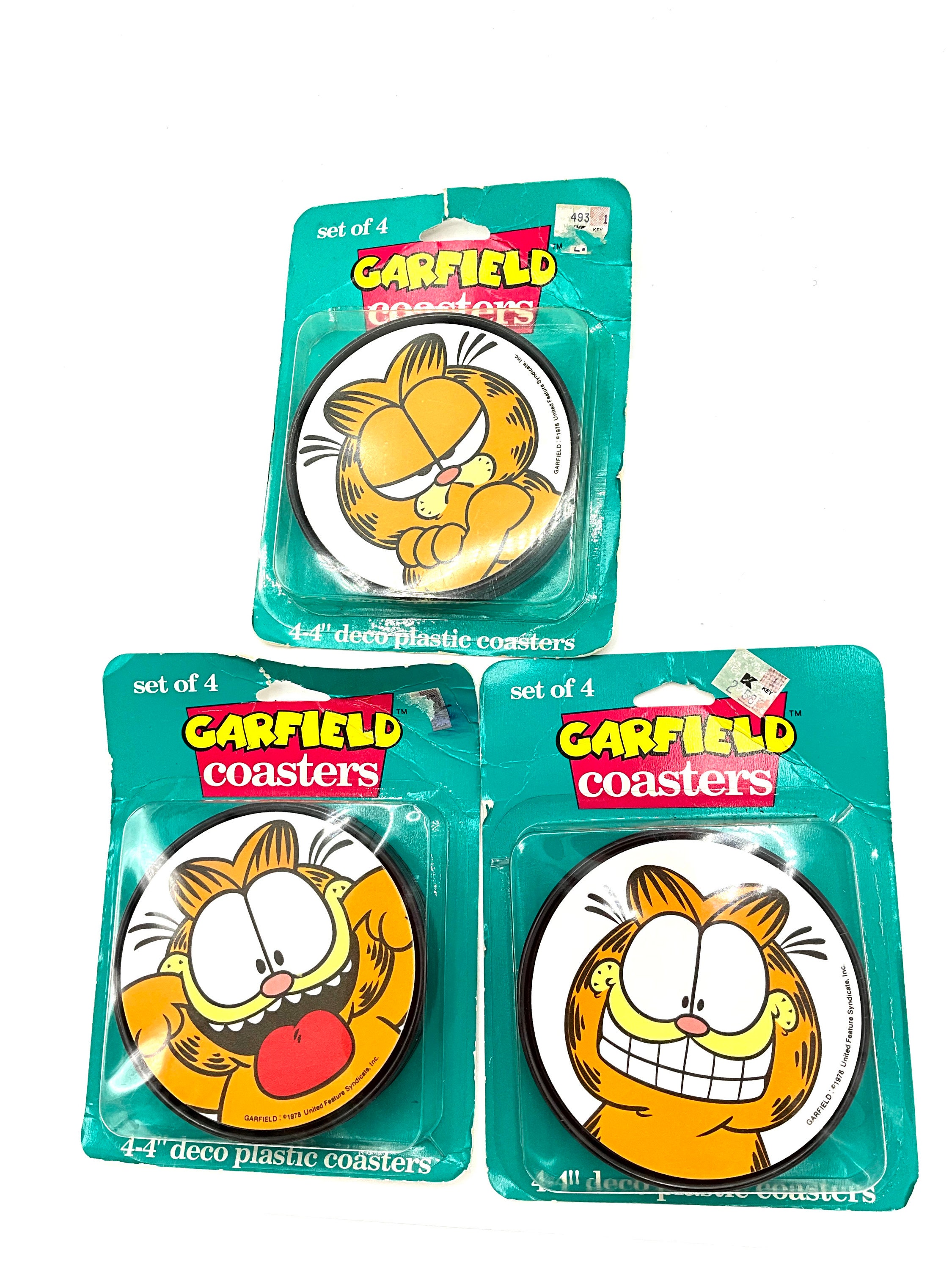 Gorgeous Collectible Garfield Coasters, Set of Four. Originally