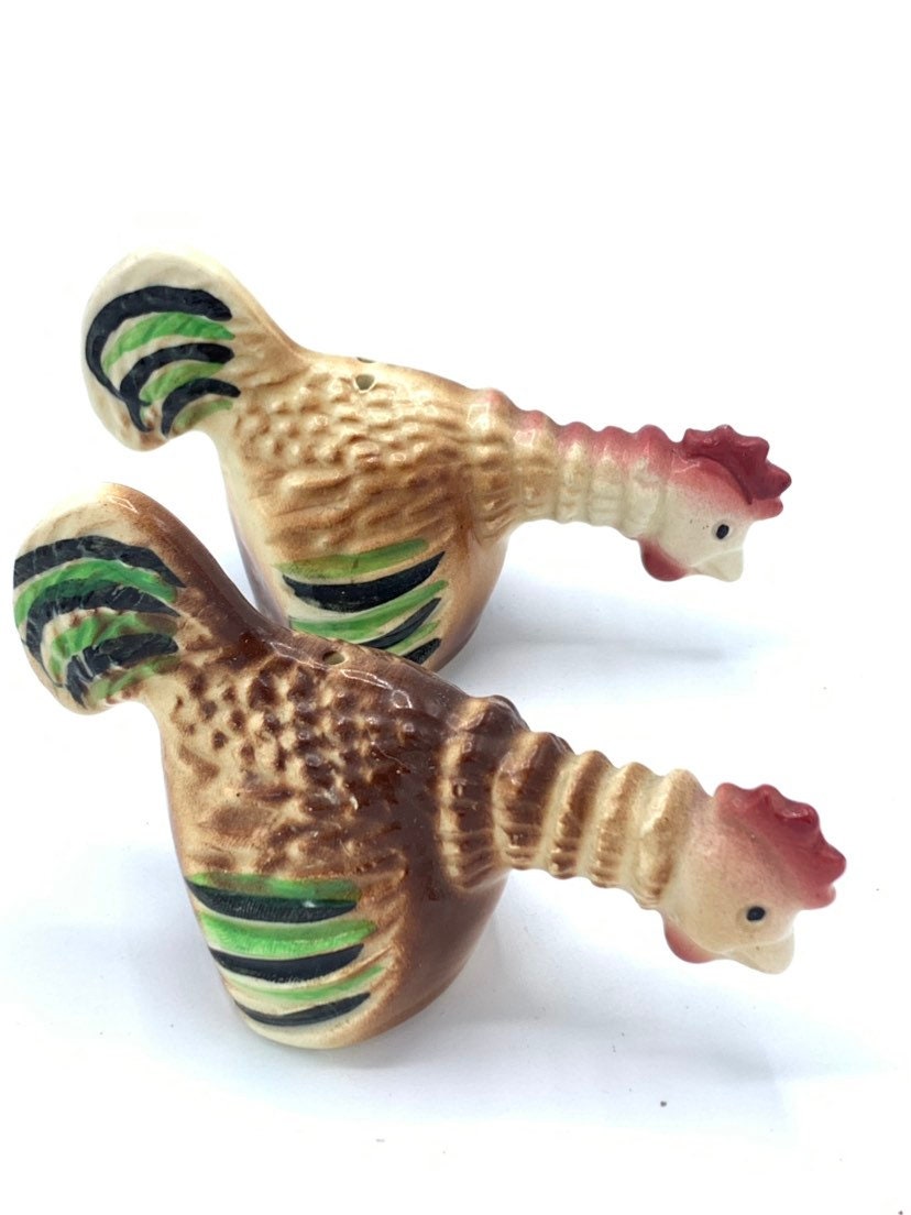 Rooster salt and pepper. Shaker Etsy