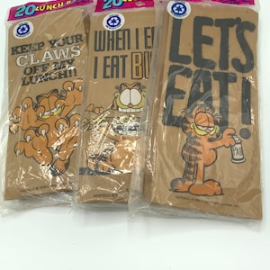 Gorgeous collectible and vintage Garfield lunch bags, paper, 20 bags.
