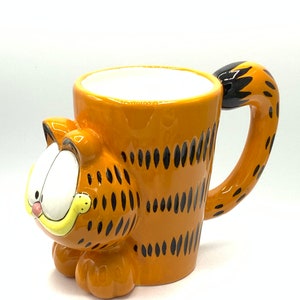 Gorgeous Collectible and Vintage Orange Garfield Coffee Mug, Cat, 3D ...