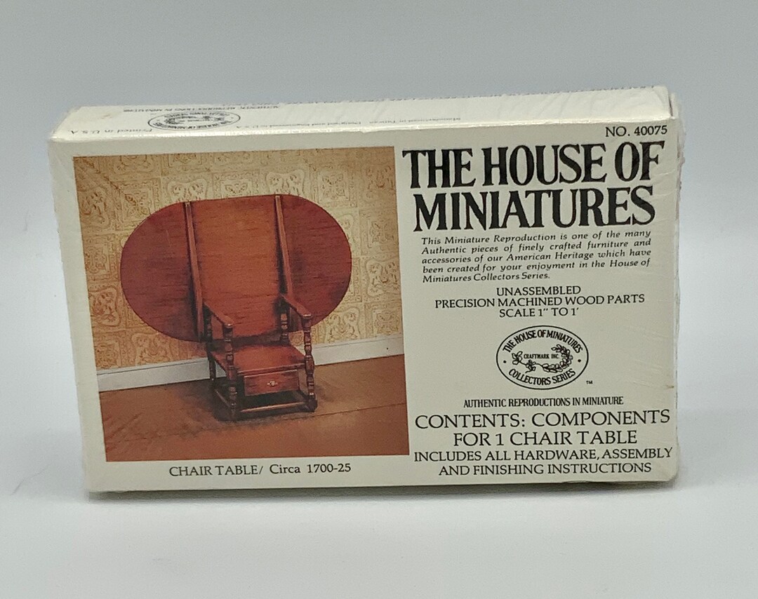 Gorgeous Collectible and Vintage Miniature Chair Table Circa by House ...