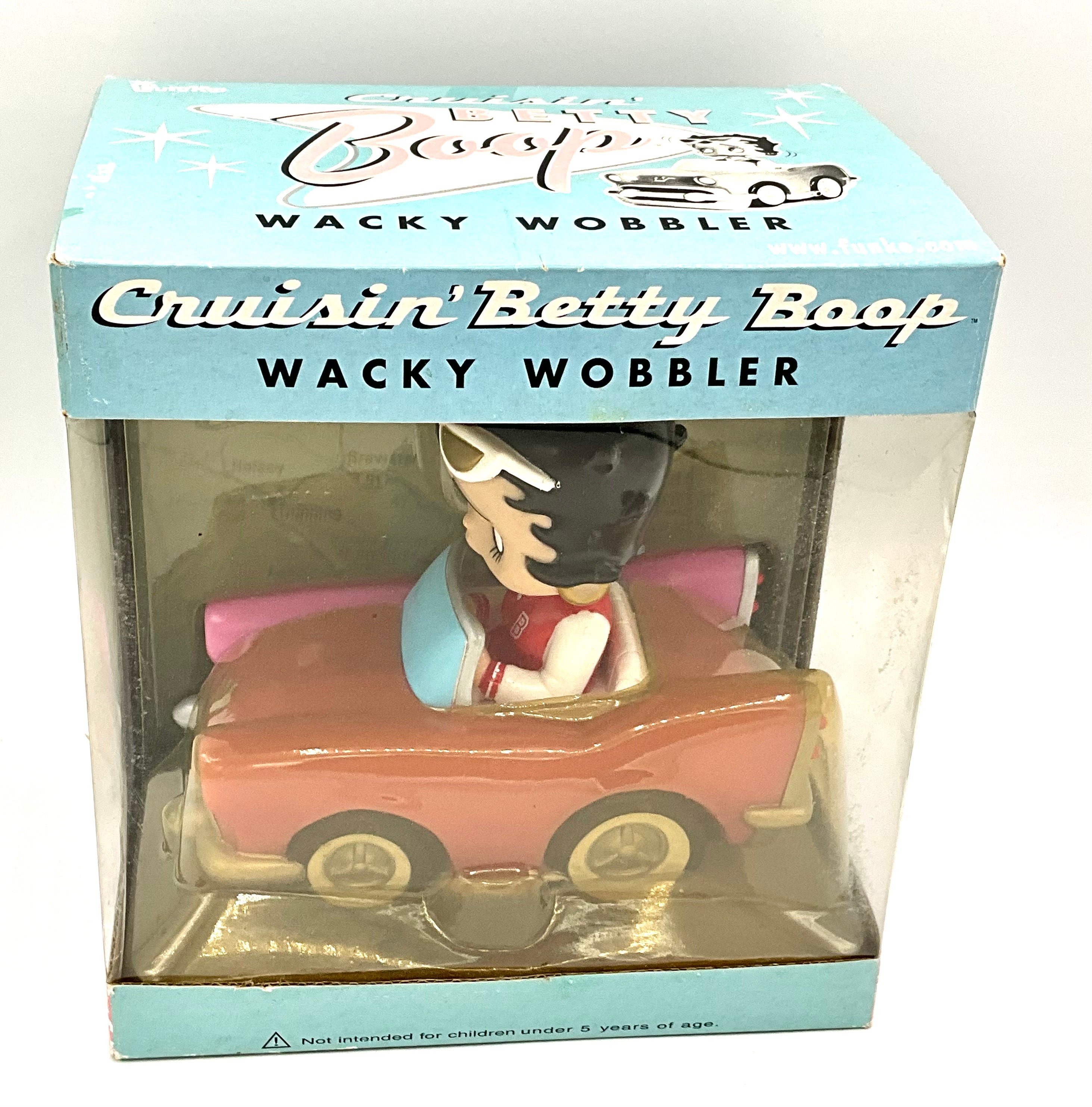 Gorgeous Collectible Betty Boop Bobblehead With a Pink Car, Bobble