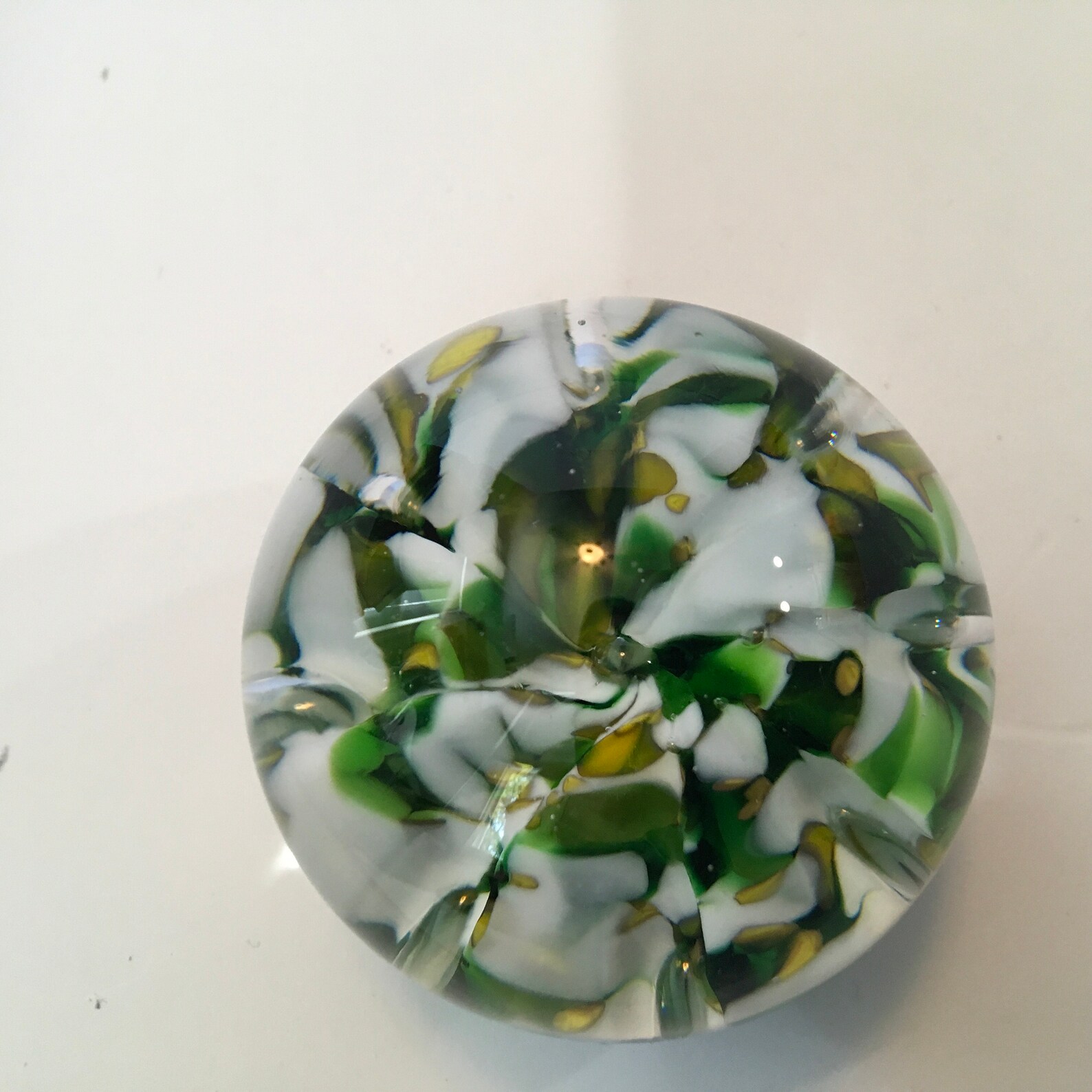 Vintage Glass Art Flower Etsy