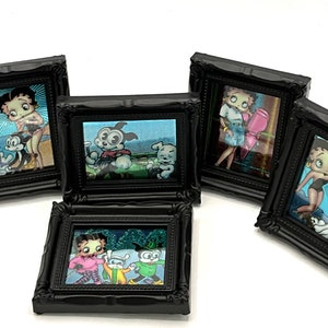 Gorgeous collectible and Vintage Betty Boop, framed poster, iridescent.