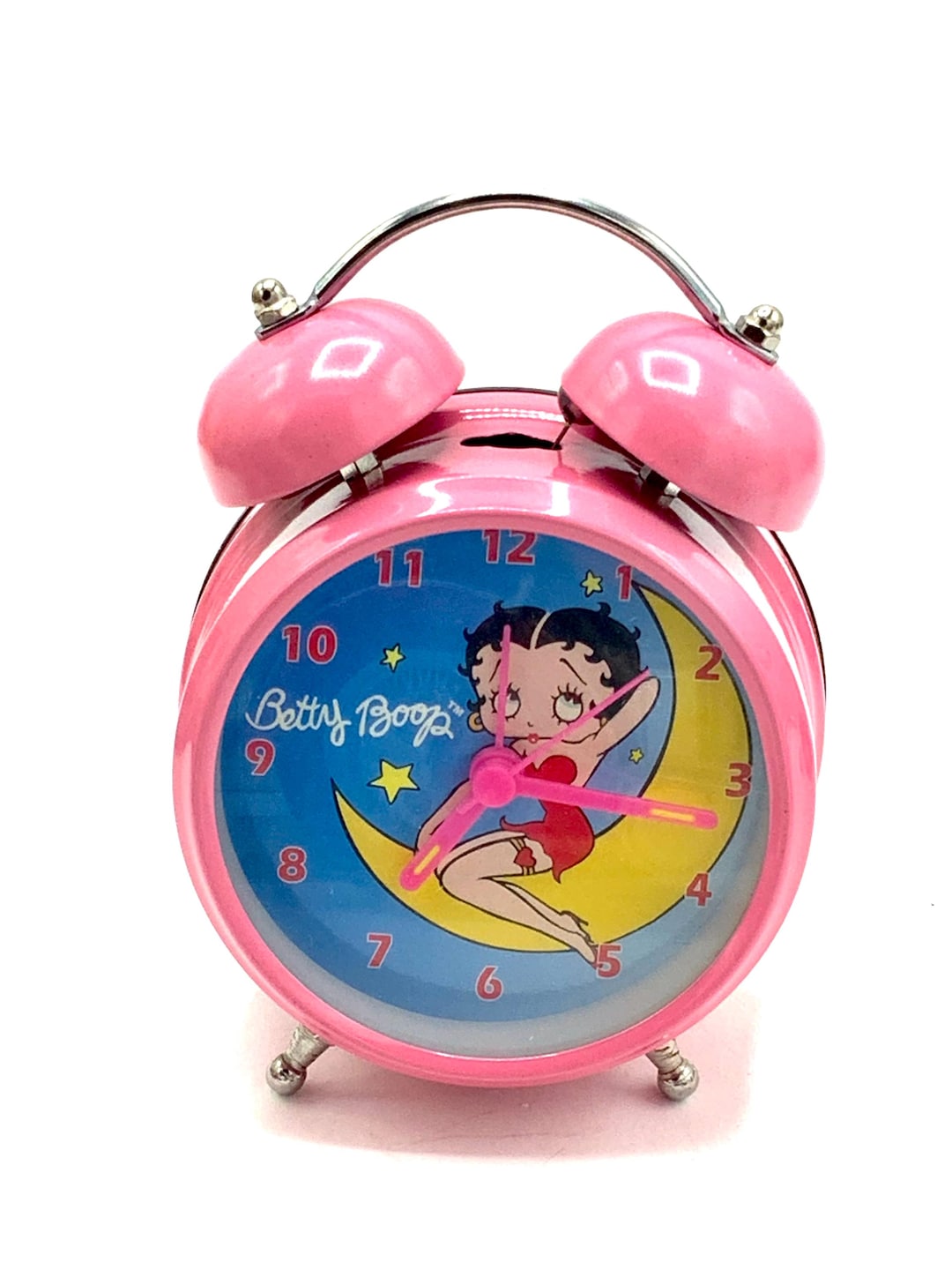 Gorgeous Collectible and Vintage Betty Boop Pink Alarm Desk, Round