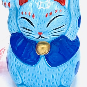 Chinese  Lucky cat as a bell, blue