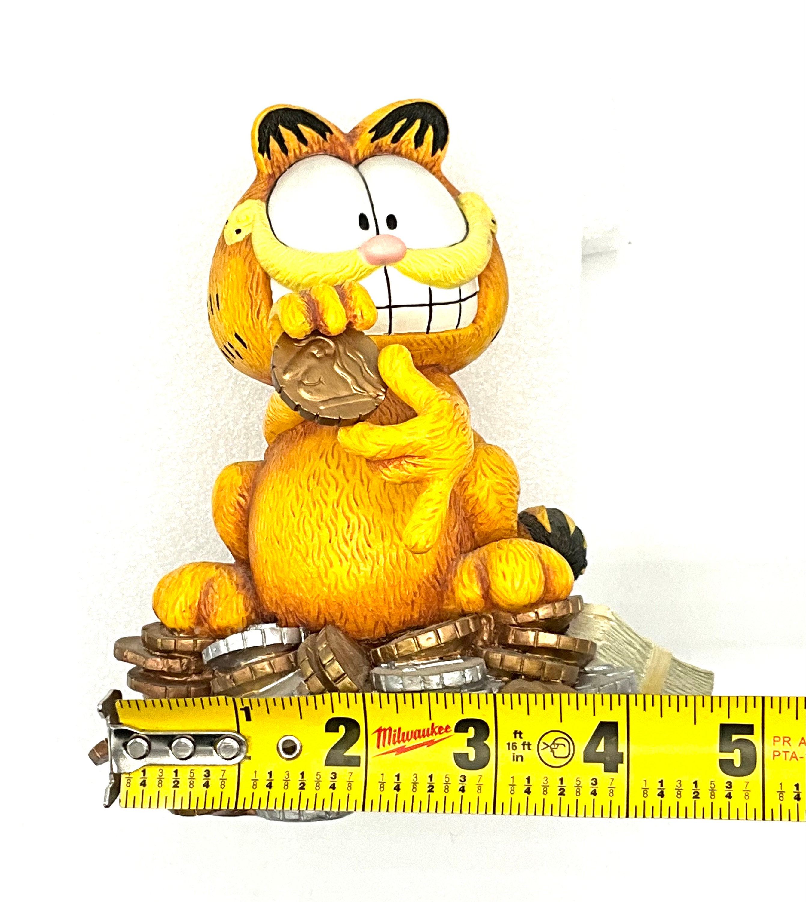 Vintage Enesco Garfield Piggy Bank, Porcelain Cat Coin Bank - Etsy