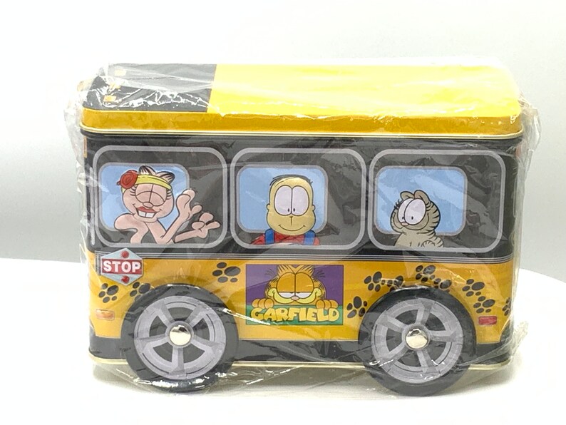 Garfield Bus Window Gorgeous Collectible and Vintage Garfield Tin Box, Love, Metal. - Etsy