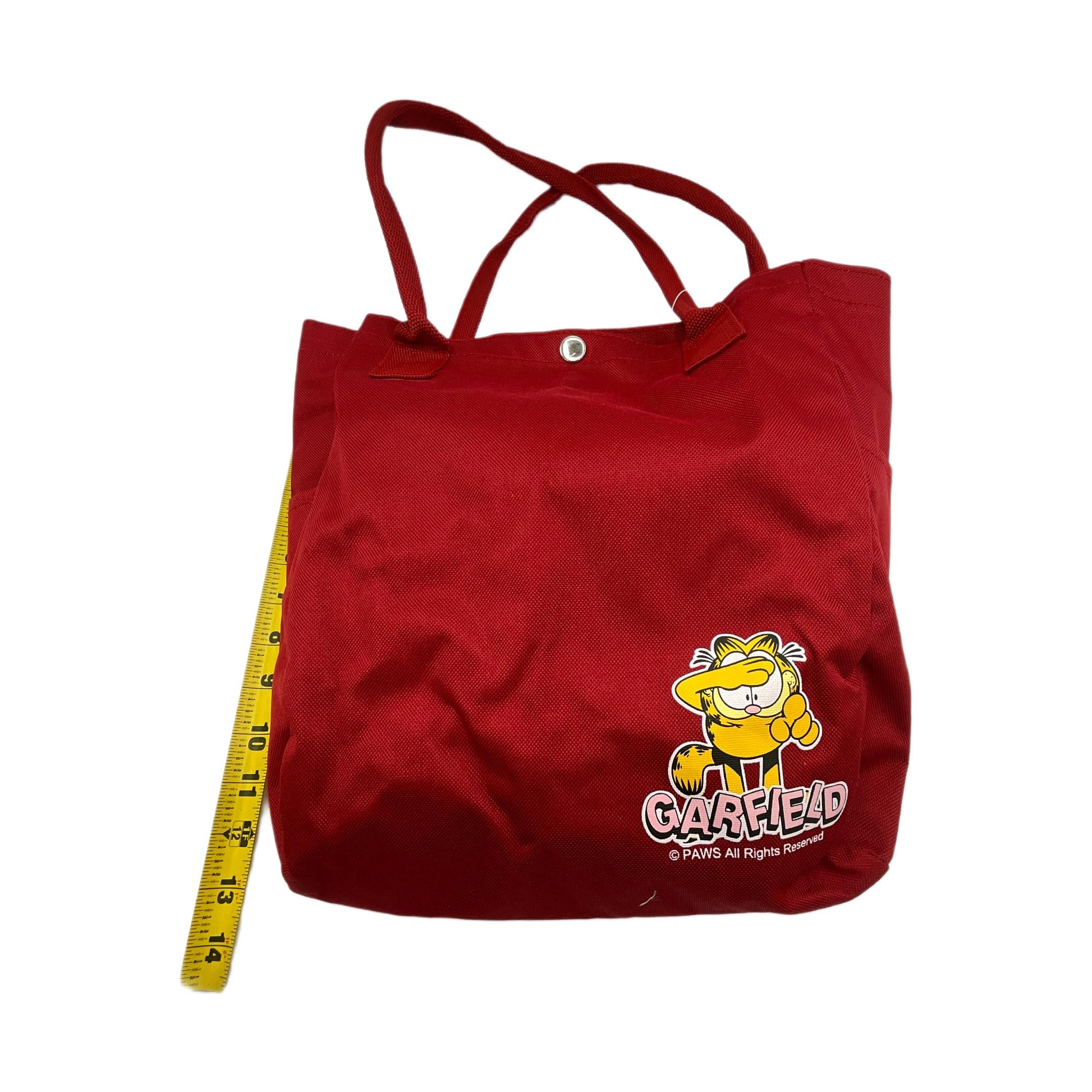 Gorgeous Collectible and Vintage Garfield Purse and Bag, Red Tone