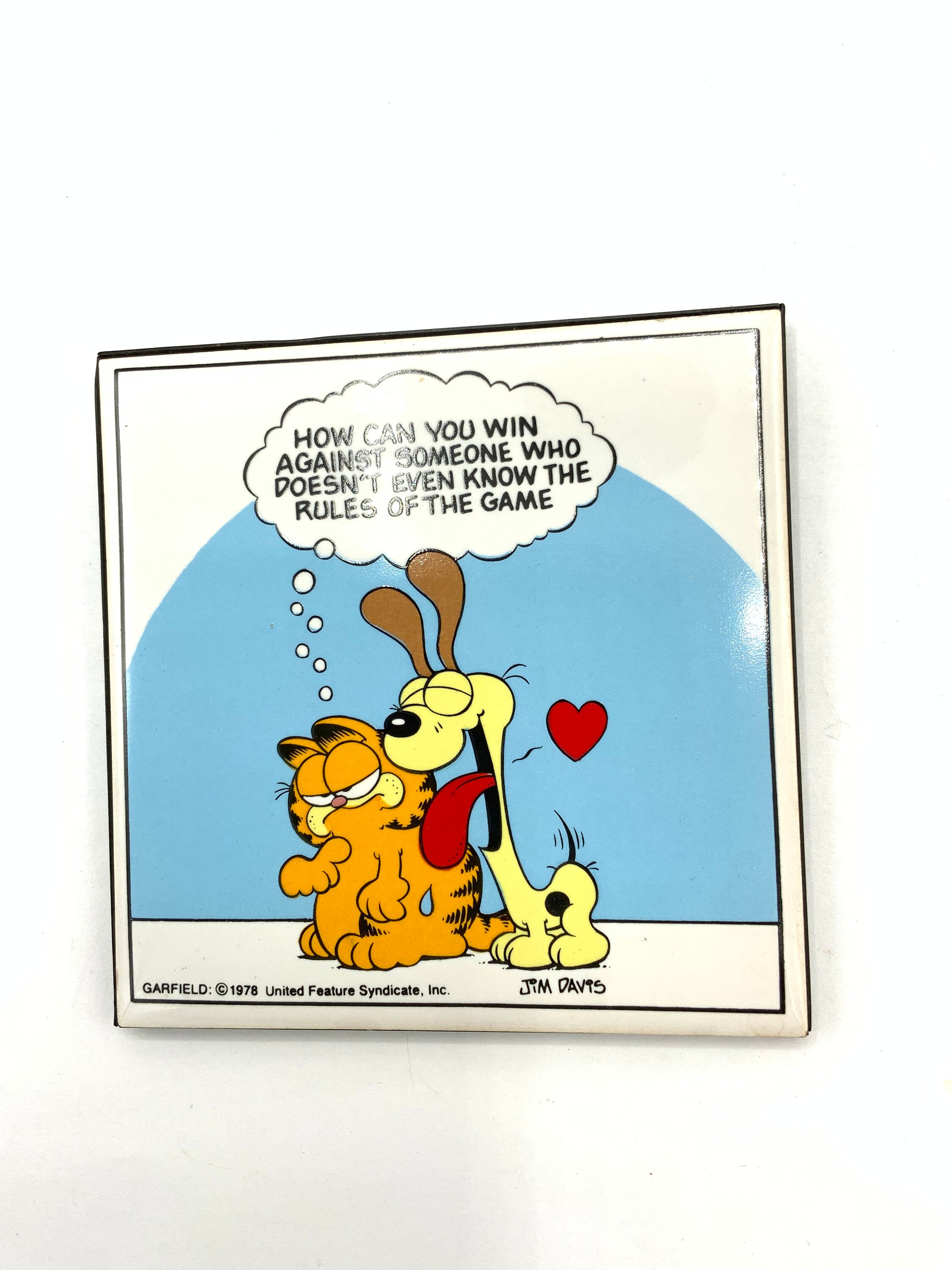 Gorgeous Collectible and Vintage Garfield Picture Frame Ceramic