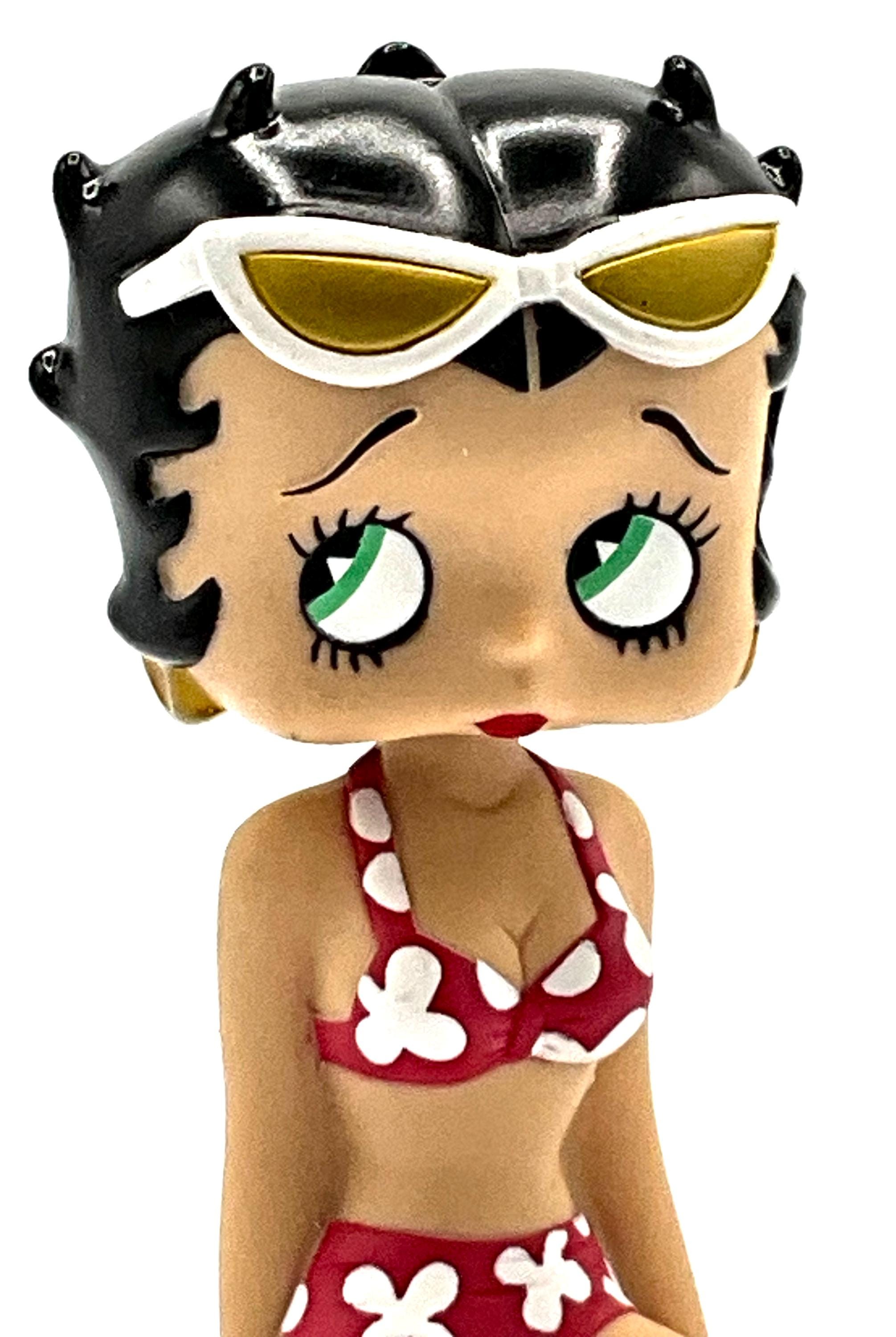 Gorgeous Collectible Betty Boop With Red Bikini, Beach Bobblehead