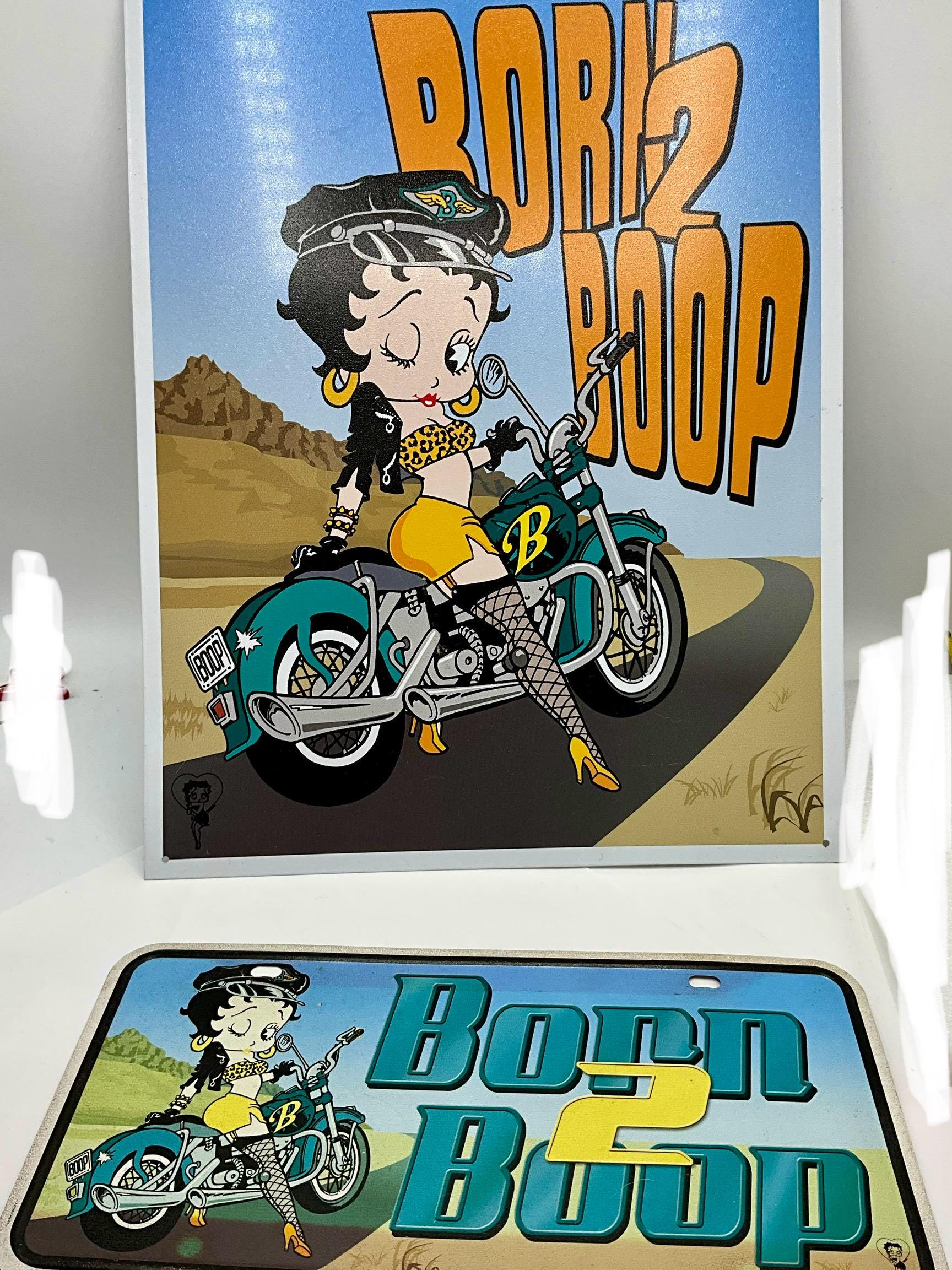 Gorgeous Collectible and Vintage Tin Sign or License Plate Betty