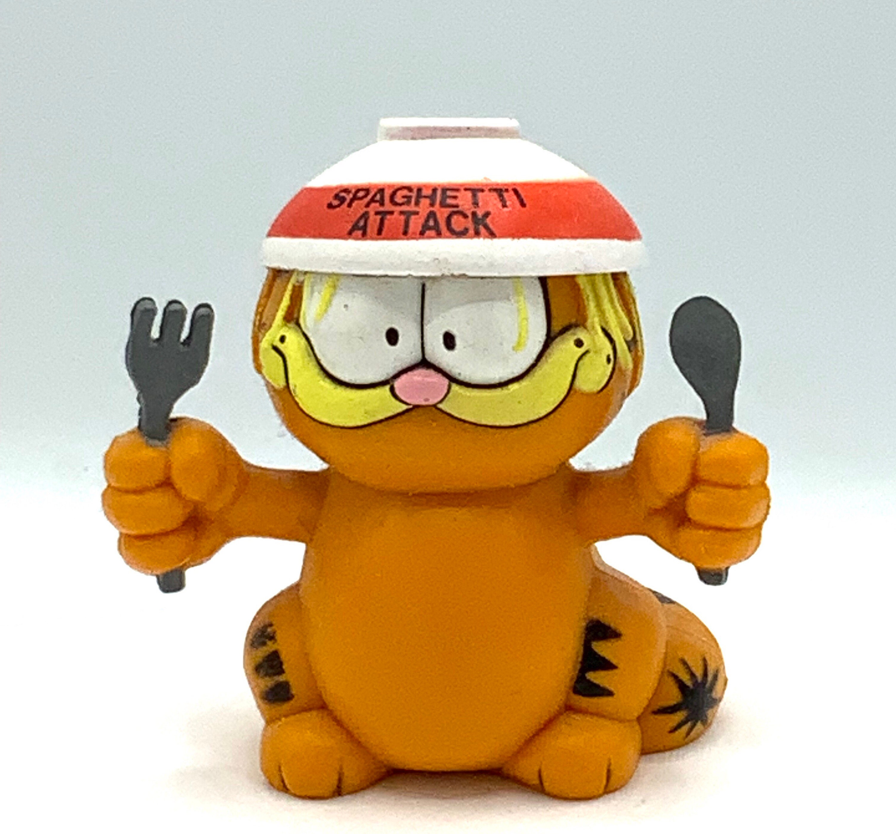 【現金特価】 fork knife, a holding Garfield Vintage and on spaghetti the ぬいぐるみ