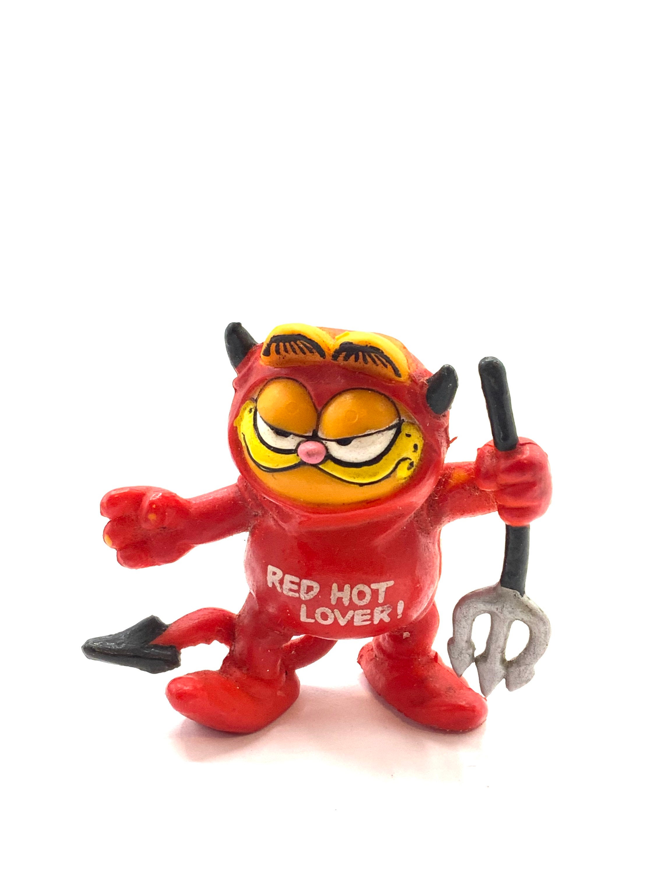 Vintage Garfield With Devil Costume RED HOT LOVER!, Cat, Orange