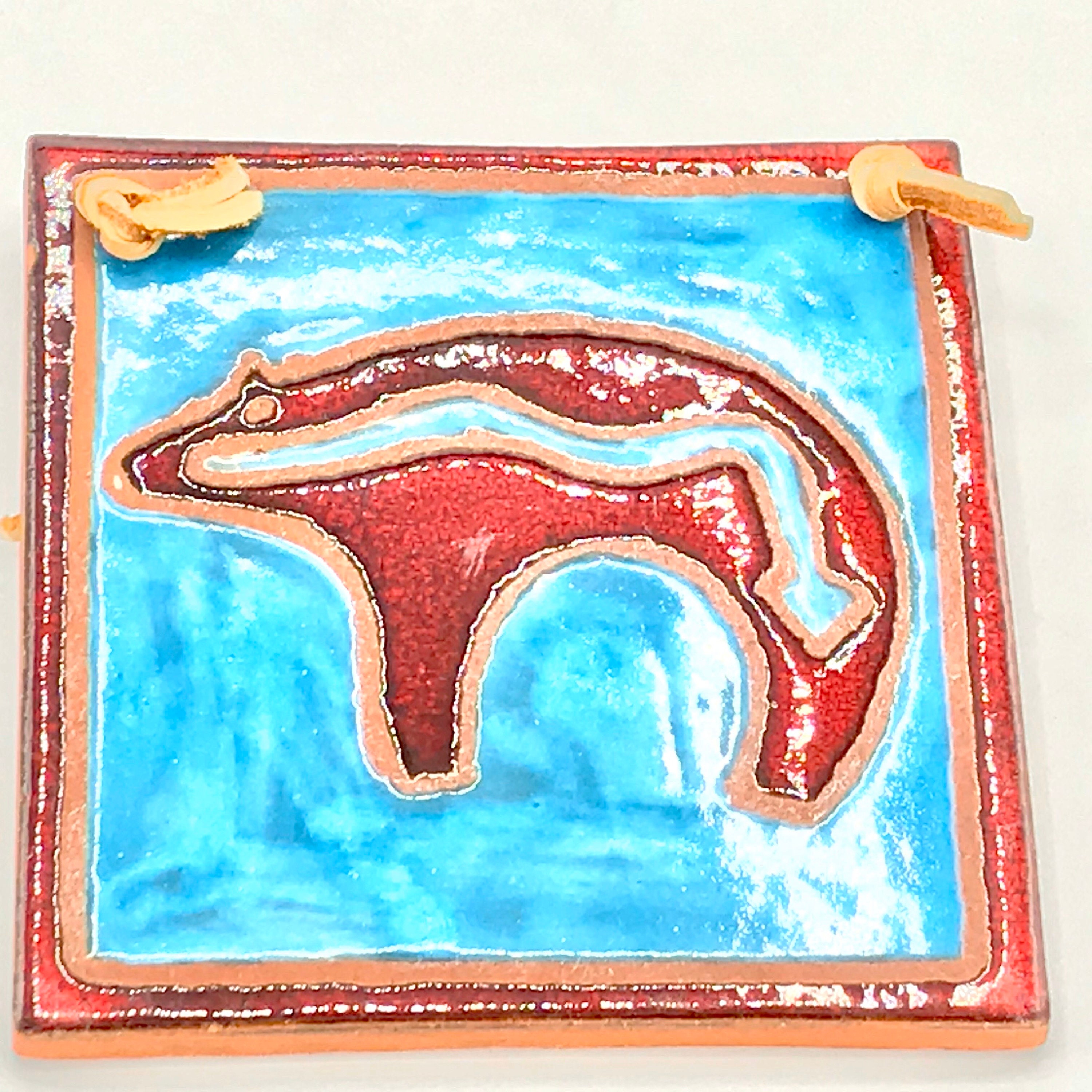 Southwest Wall Pottery Decoration as a Bear Turquoise Tone - Etsy