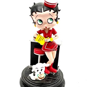 Gorgeous Collectible Betty Boop as Waitress, Figurine With Roller