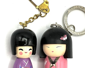 Kokeshi doll keychain deals