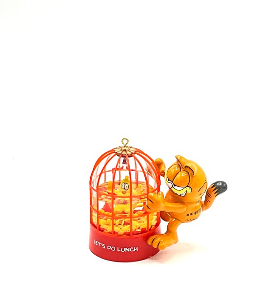 Gorgeous Collectible and Vintage Garfield With Bird Cage, Let's Do