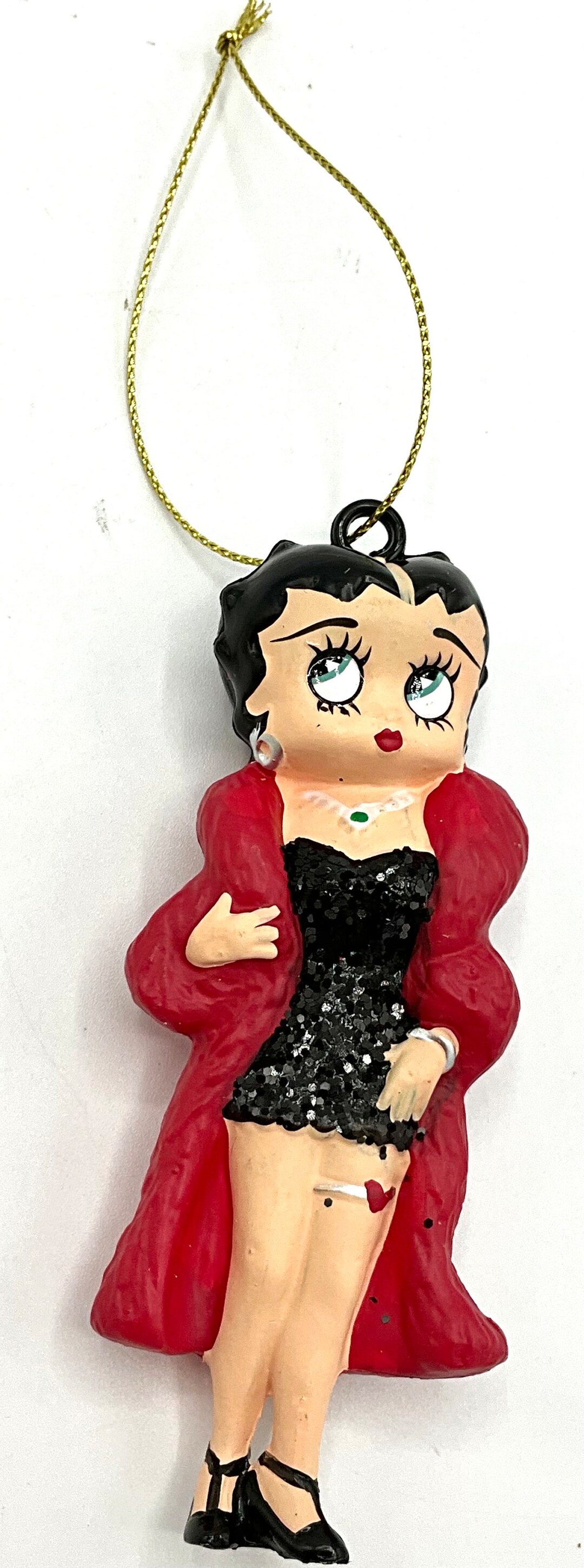 Gorgeous Collectible and Vintage Betty Boop Ornament With Black