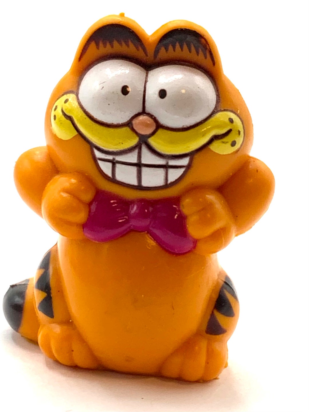 Vintage Garfield With Pink Bow, Cat, Orange, Figurine. Etsy