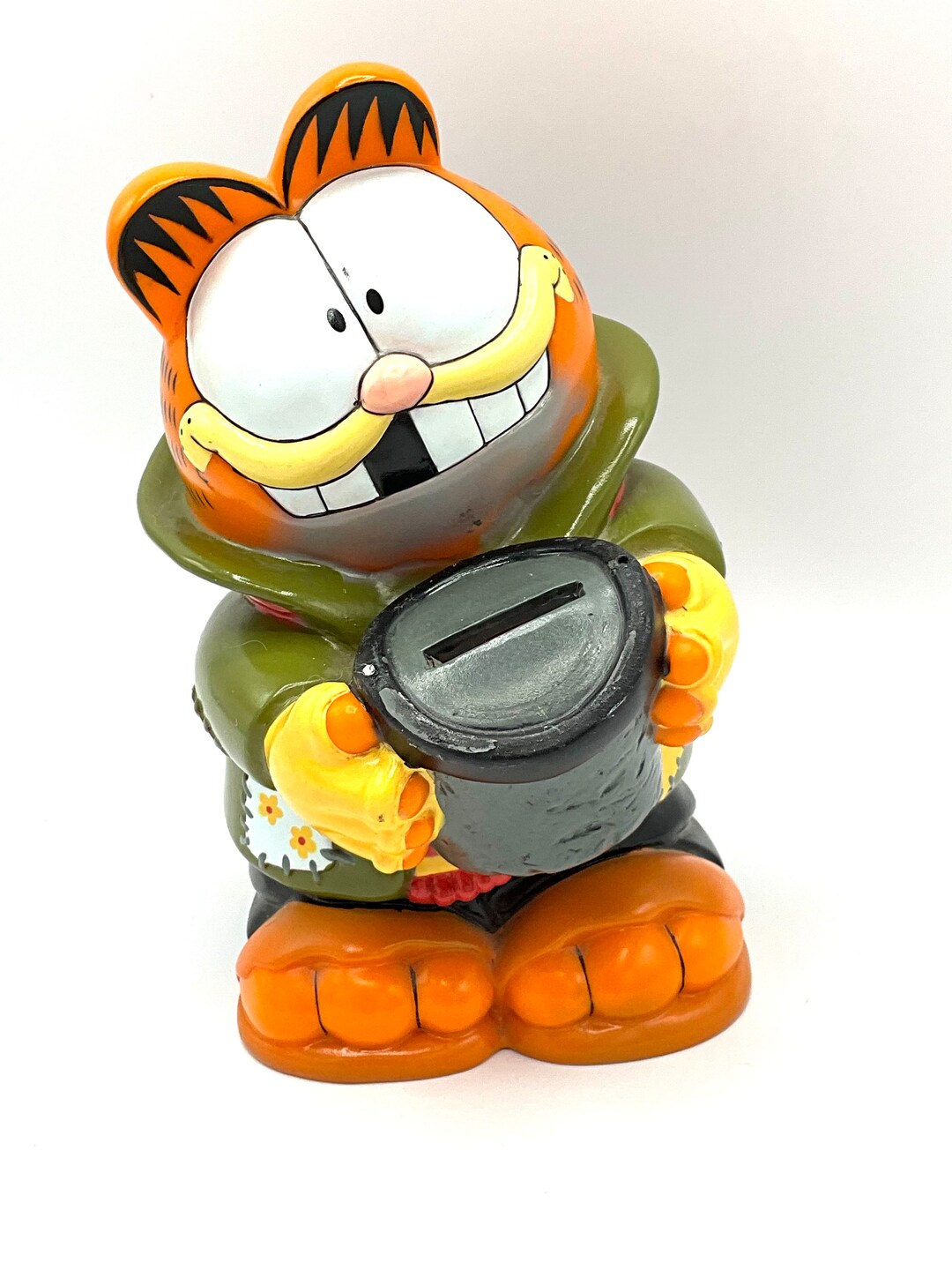 Gorgeous Collectible Piggy Bank as Garfield as Beggar , Coin Bank