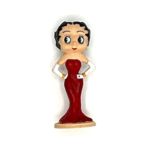 Vintage Betty  Boop, red dress, 3&quot;