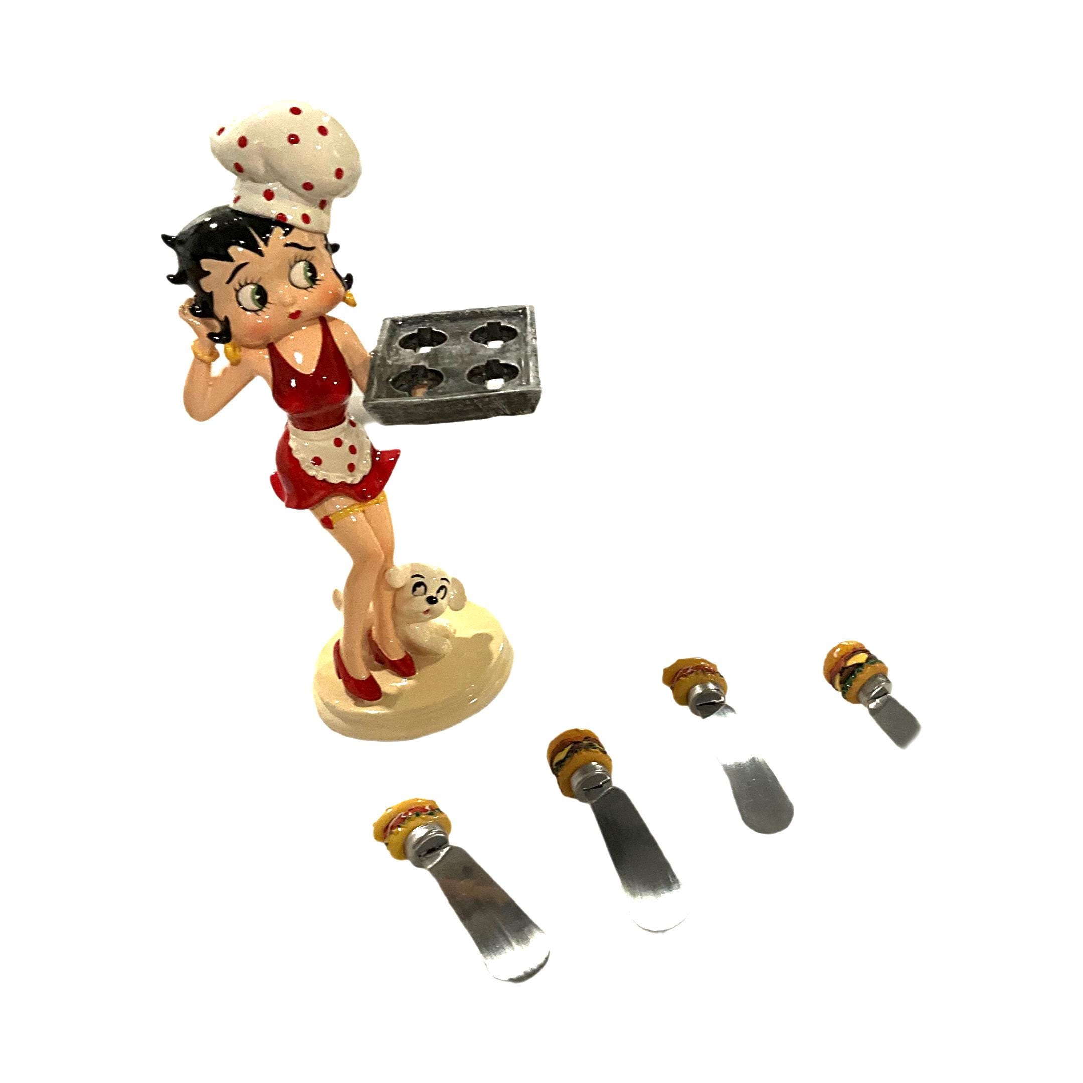 Gorgeous Collectible and Betty Boop Figurine as Chef With a Try