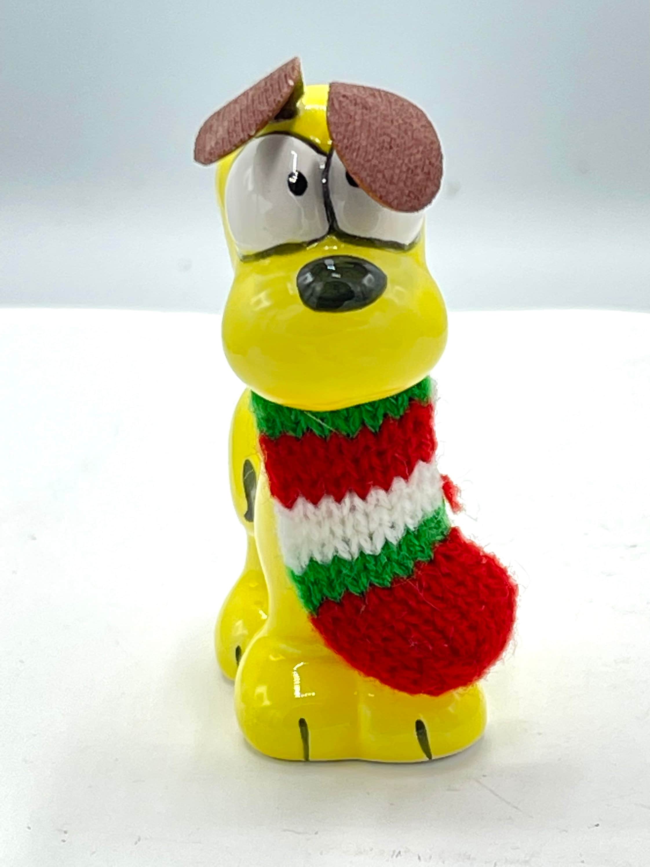 ゴージャスなビンテージ Odie セラミックの置物、犬、ガーフィールド