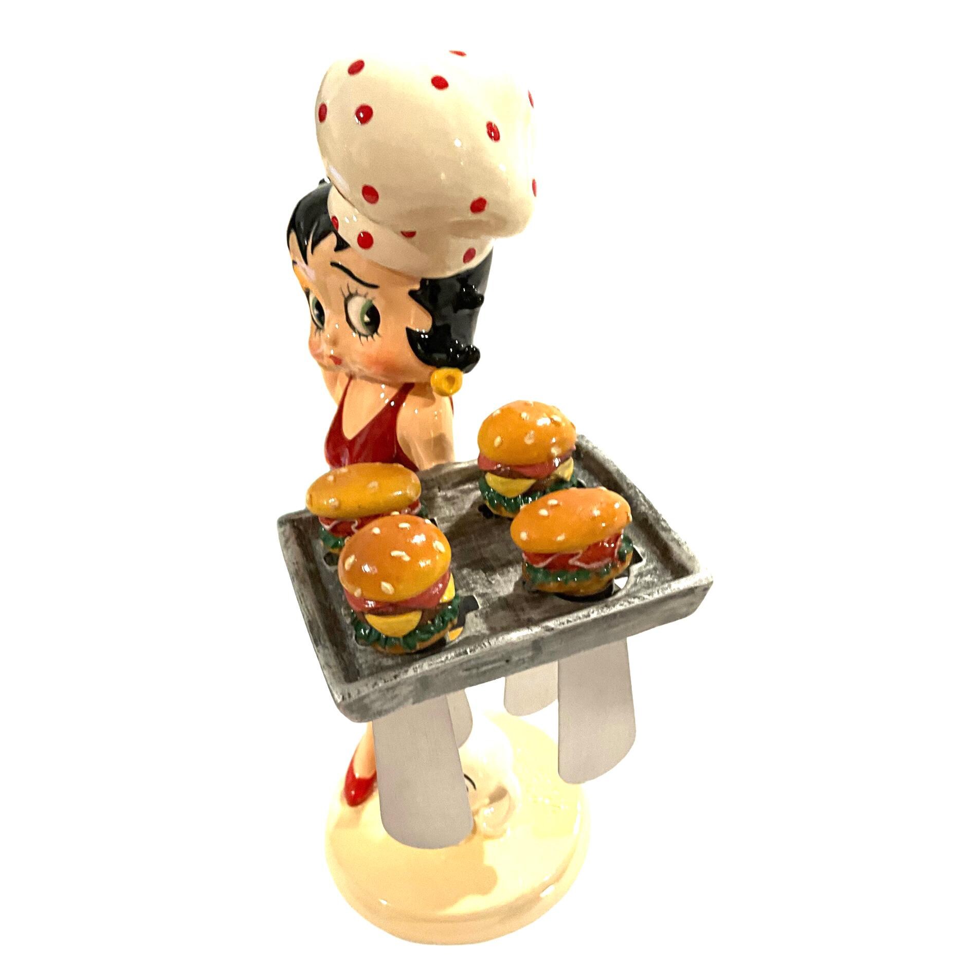 Gorgeous Collectible and Betty Boop Figurine as Chef With a Try