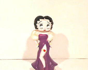 1996 Betty Boop Wearing A Purple Dress Rubber Figurine - Etsy