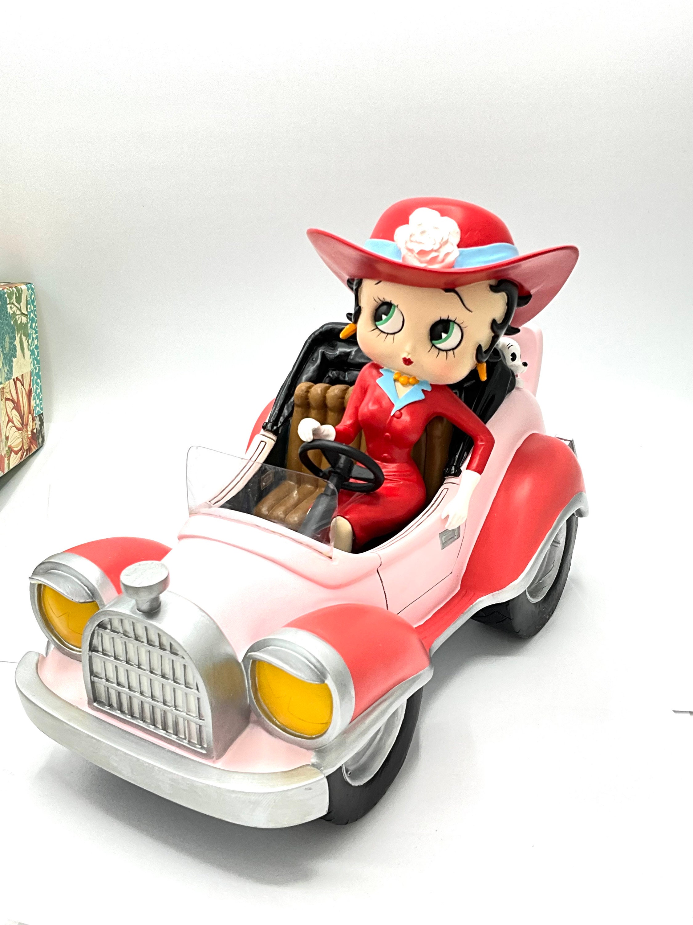Gorgeous Collectible and Vintage Red and Pink Car With Betty Boop