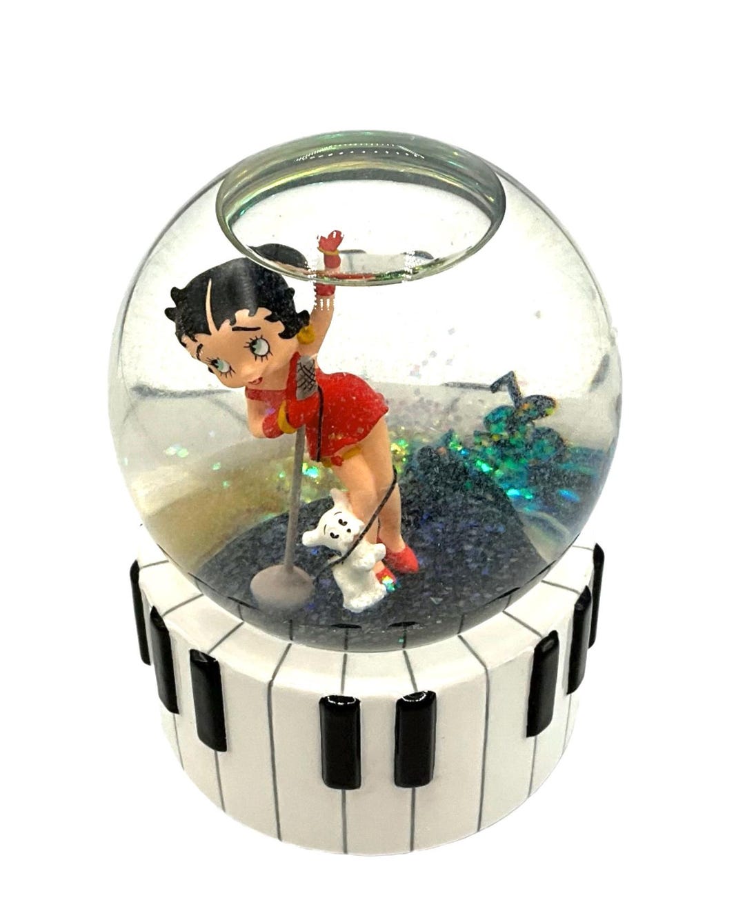 Collectible and Vintage Betty Boop Snow Globe Singing, Music, Red