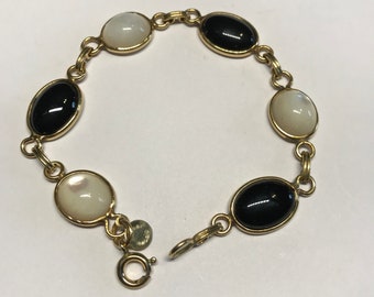 Bojar 14K Gold Filled Gemstone Link Bracelet 8.8g / 7 inches long