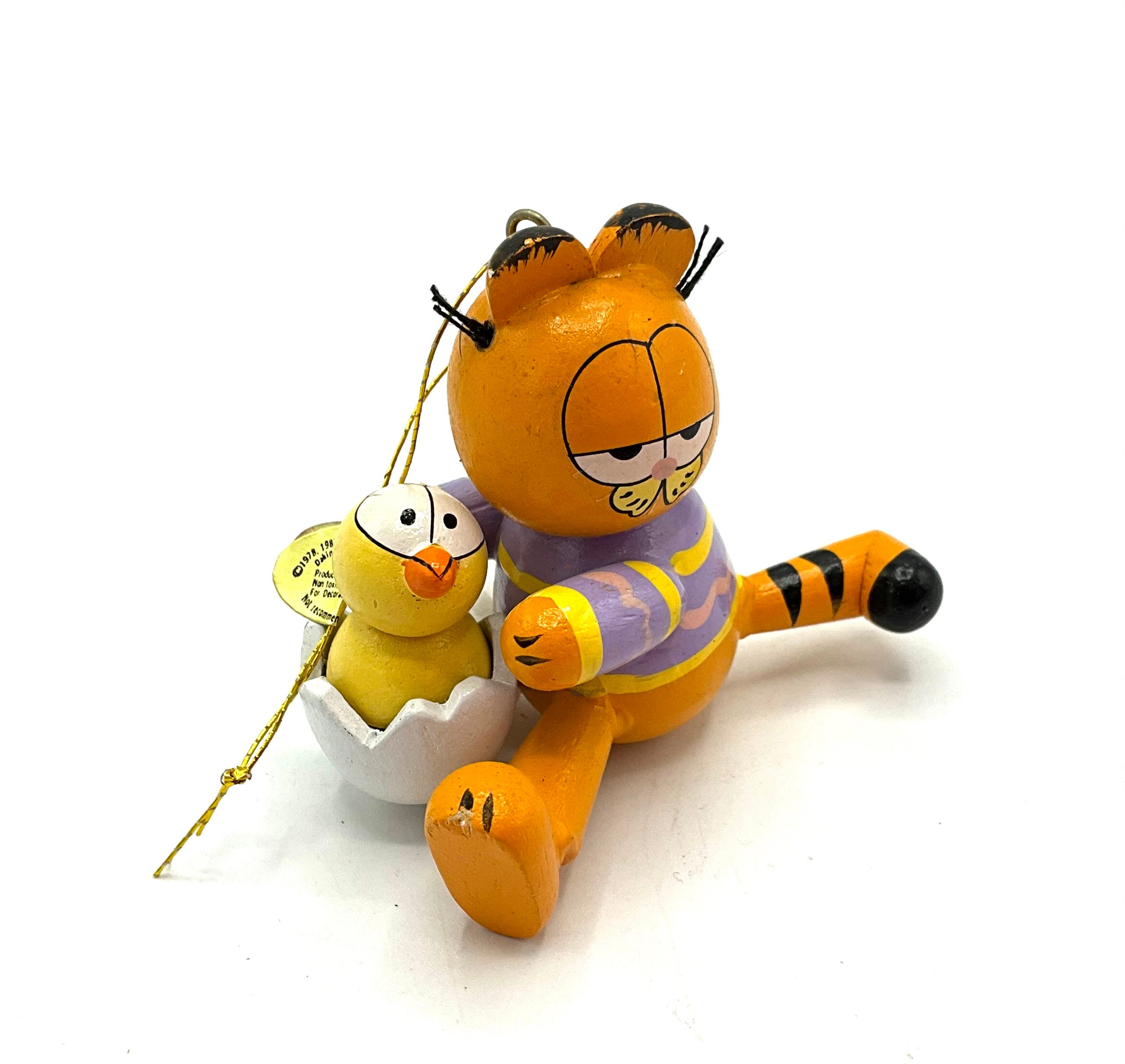 Prachtig verzamelobject en vintage Garfield met een babyvogel en ei,  Ornamente. - Etsy België, image size:2567x2429