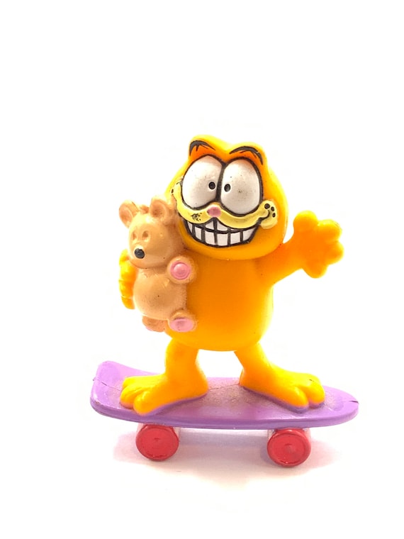 Vintage Garfield Skateboard figurine, cat, orange. - Etsy 日本