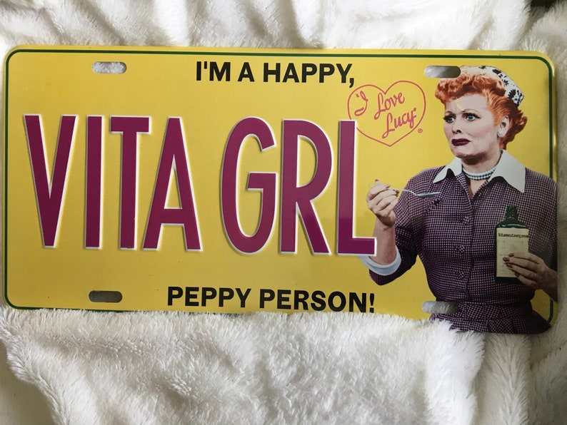 I Love lucy Lucille Ball license plate