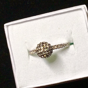 Lia Sophia, white crystal ring, size 6.5