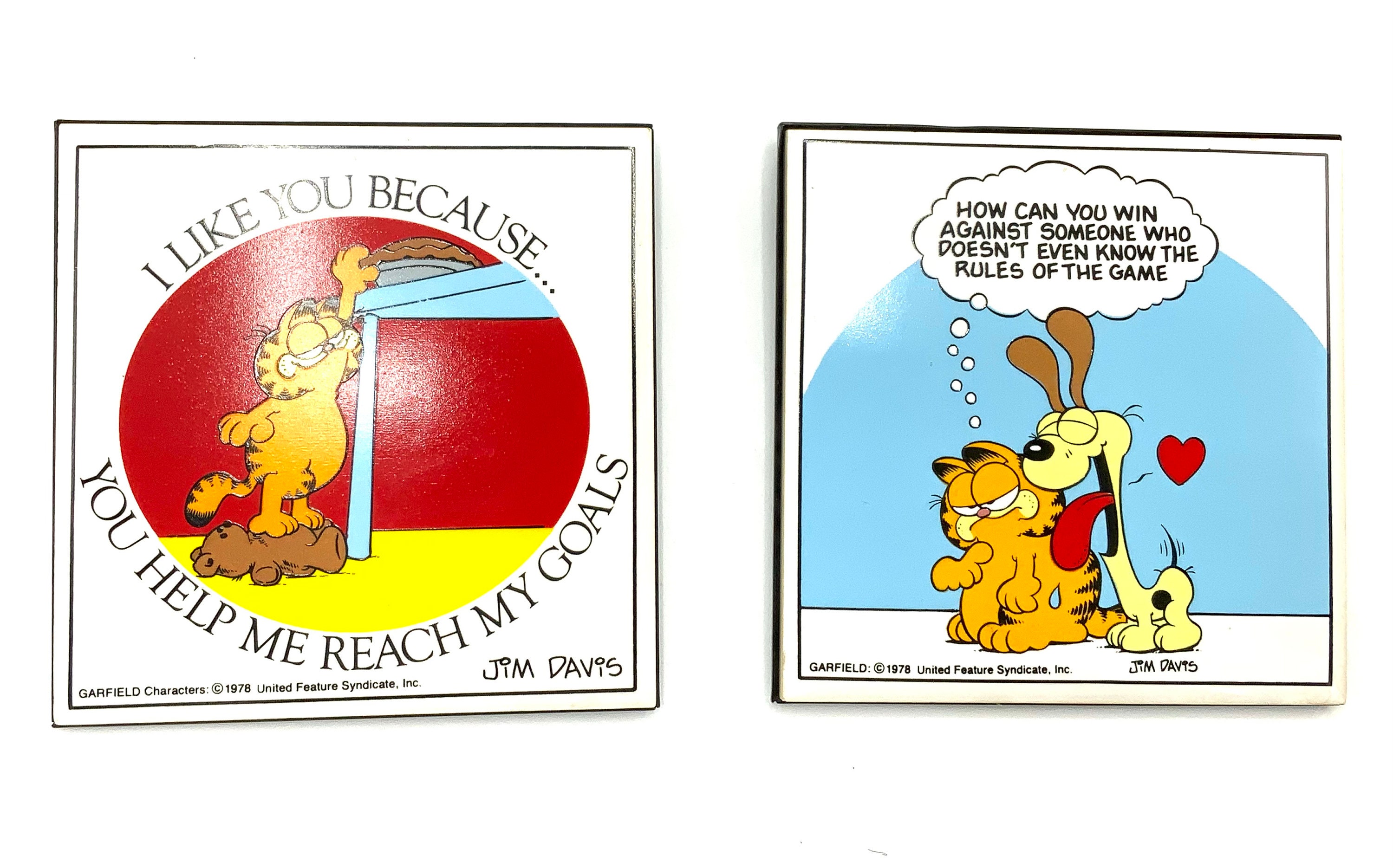 Gorgeous Collectible and Vintage Garfield Picture Frame Ceramic