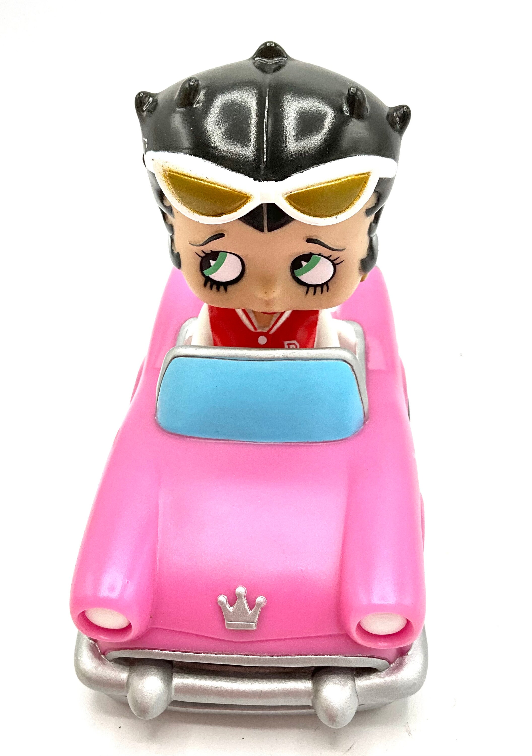 Betty Boop フィギュア 車 オルゴール　パステルピンク Gorgeous Collectible Betty Boop Bobblehead With a Pink Car, Bobble