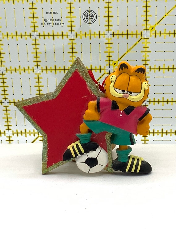 その他 GARFIELD SOCCER 80s Vintage Coin Bank Vintage Large 1980s Garfield Piggy Coin Bank Hand Painted Ceramic