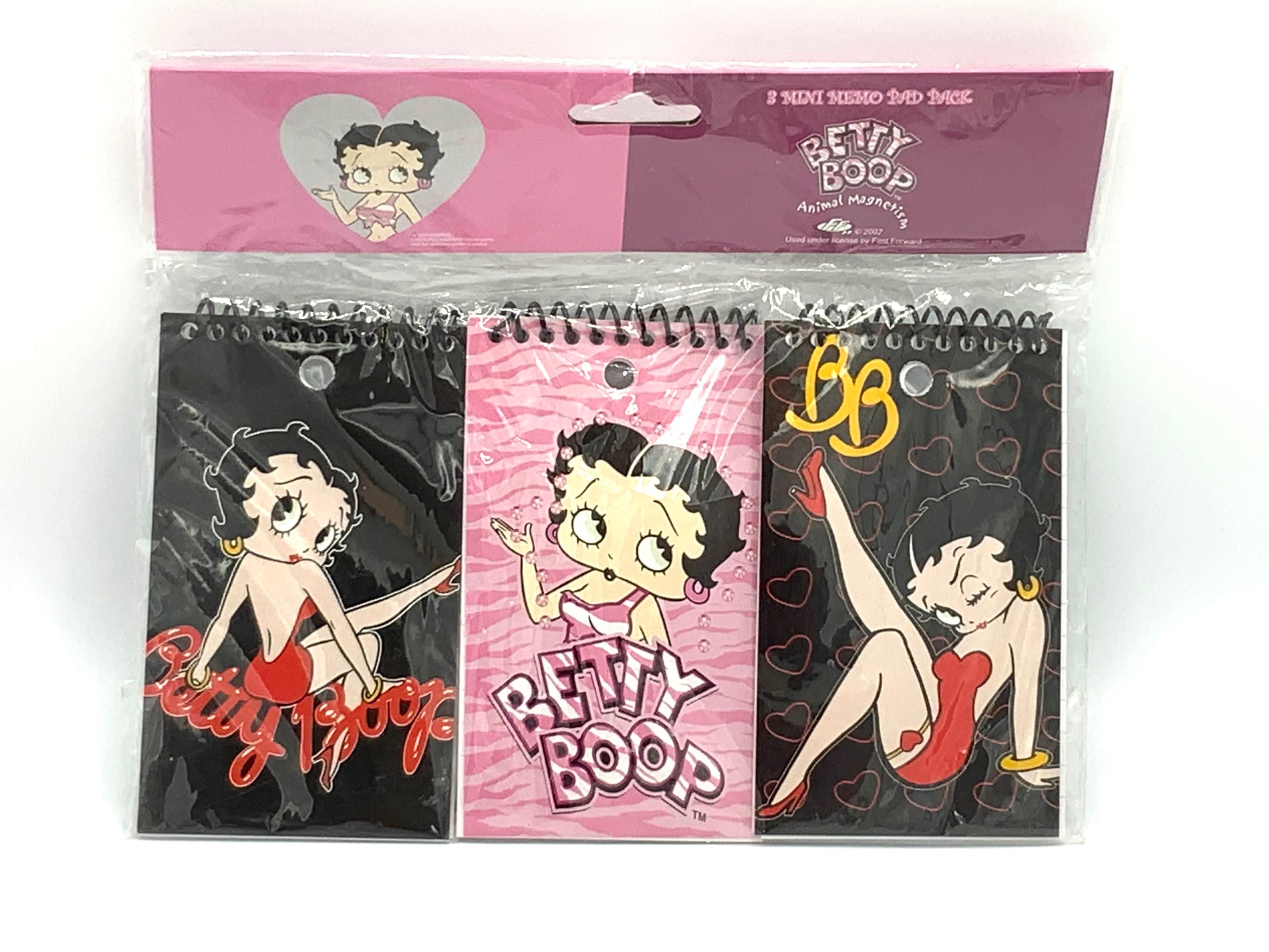 Gorgeous Collectible Betty Boop 3 Mini Memo Pad Pack. Set of 3