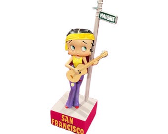 Gorgeous collectible and vintage Betty Boop Hippie Resin Figurine Haight Ashbury San Francisco