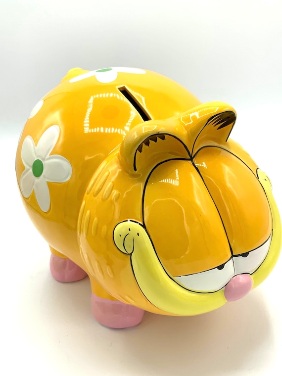 Gorgeous Collectible and Vintage Garfield Piggy Bank, Yellow